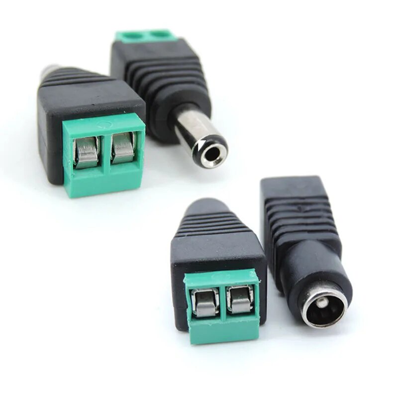 ☂10pcs DC Male female Jack Plug power connector 2.1*5.5mm 5.5x2.1mm ...