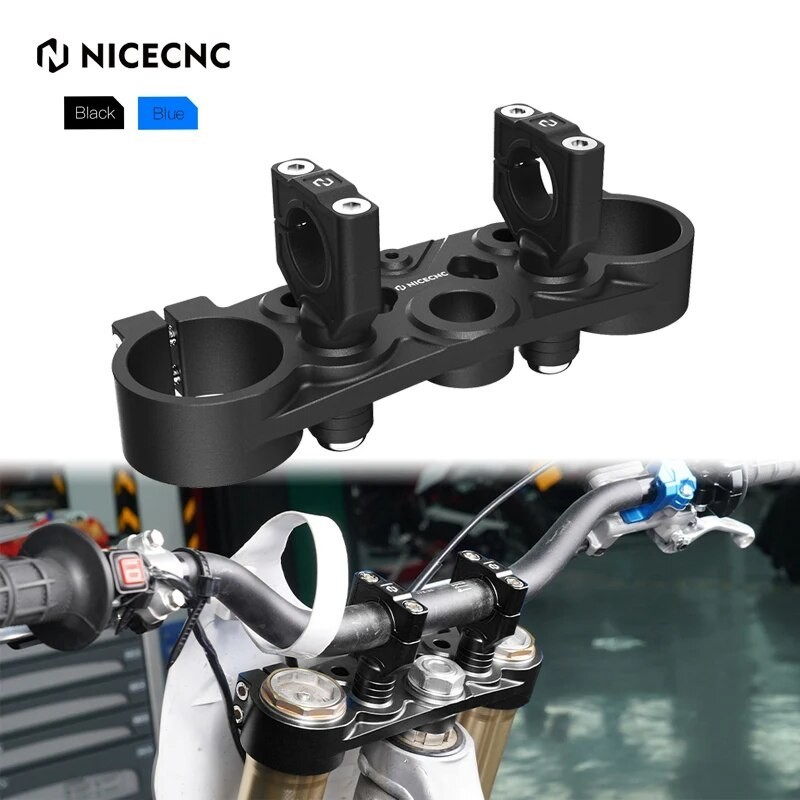 ☸Motorcycle CNC Aluminum Front Fork Upper Triple Tree Handlebar Risers