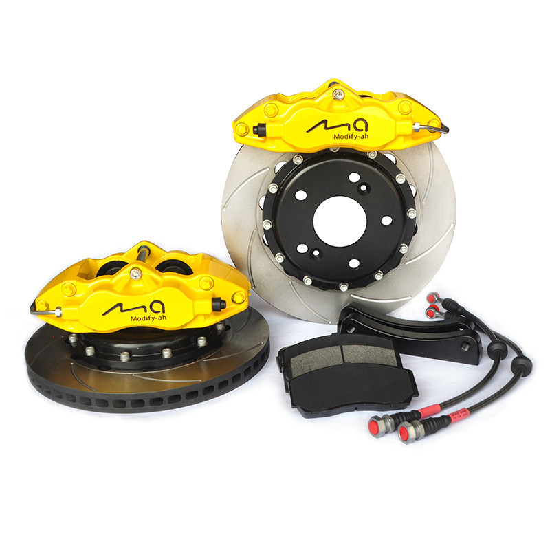 EDDYSTAR Modified Rear 4 pistons brake calipers 18 inch car rim 355 mm ...