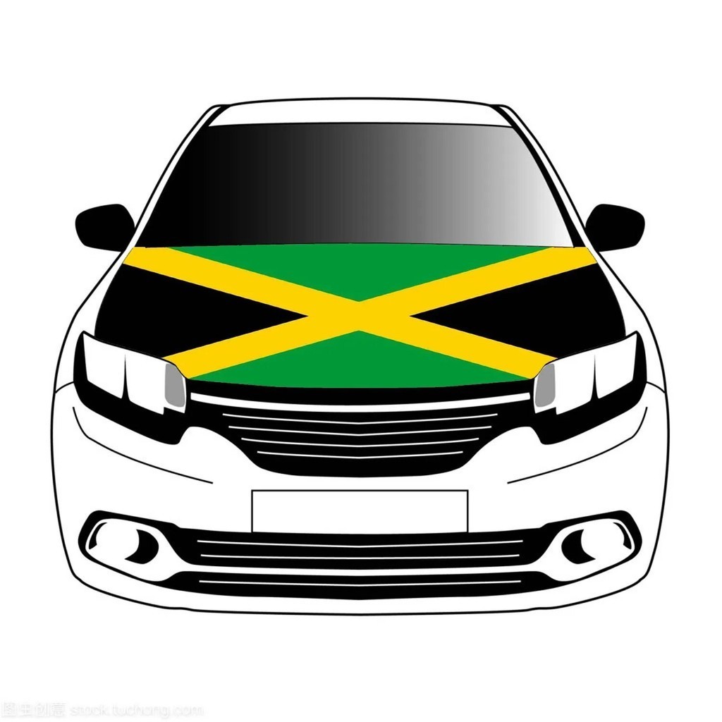 Jamaica flags car Hood cover 3.3x5ft/5x7ft 100%polyester,car bonnet ...