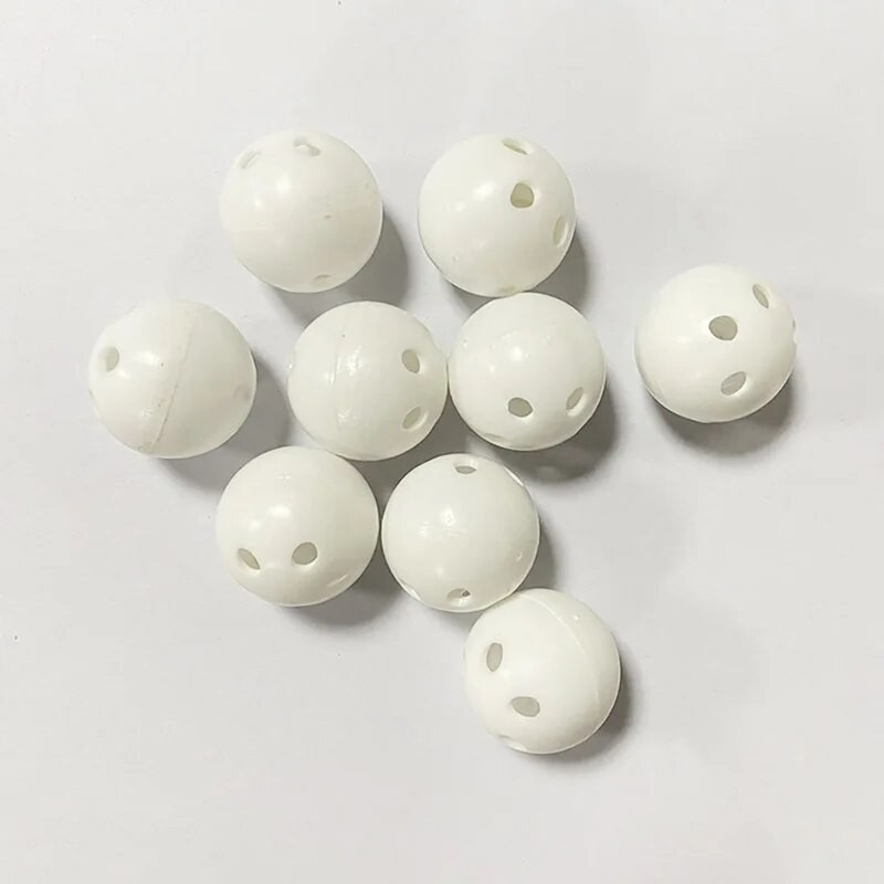 10pcs 24mm Round Plastic Rattle Bell Balls Squeaker Baby Toys DIY Beads ...