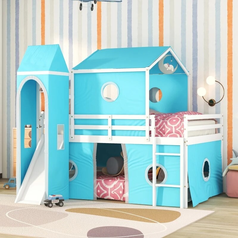 Kids bedroom store sets with slide