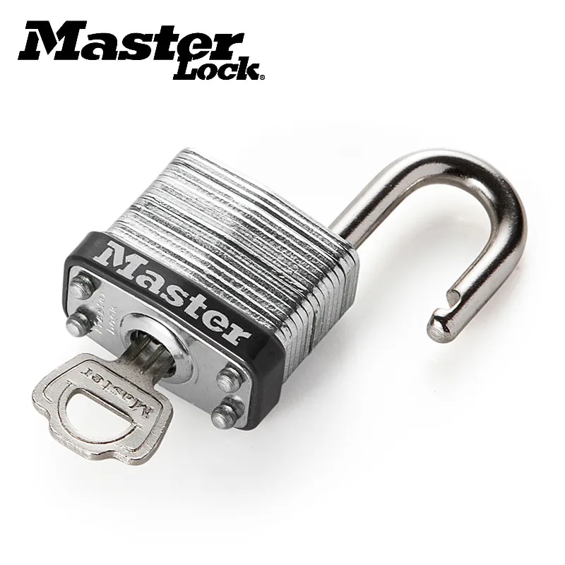 Master Lock Wide Laminated Steel Warded Padlock Outdoor Anti-theft Bag ...