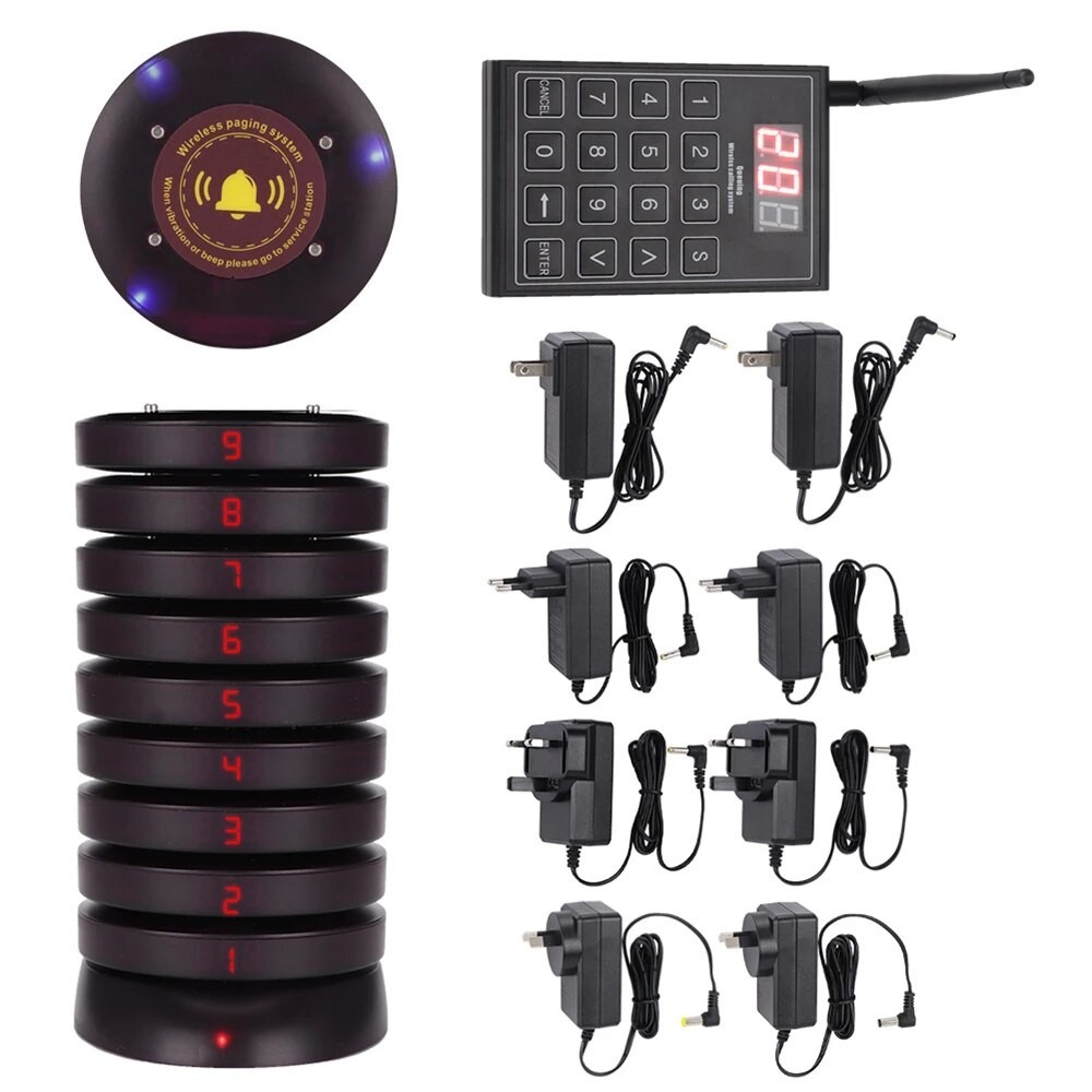 ☠Restaurant Pager Wireless Calling Paging System Waiter Pagers Guest