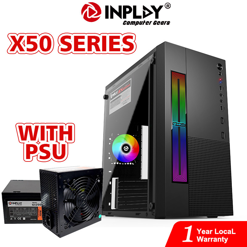 Inplay PC Case Office Computer Case with PSU Gaming Table Matx Case X10