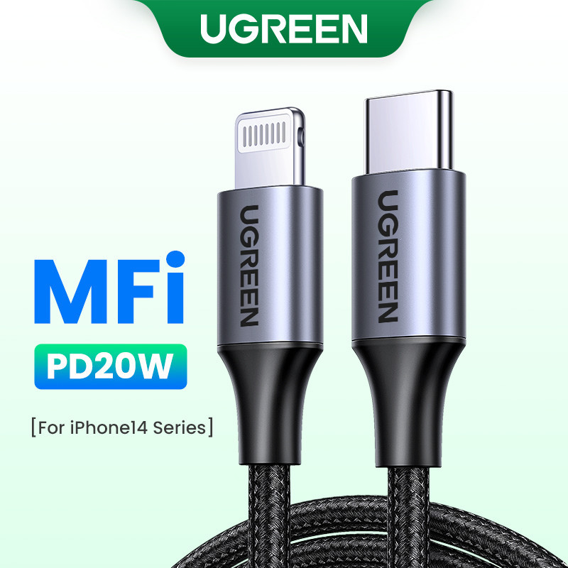 UGREEN MFi 20W PD USB C to Lightning Cable for iPhone 14 13 12 11 Pro Max  Fast Charging Type C Cable for iPhone Charger for iPad