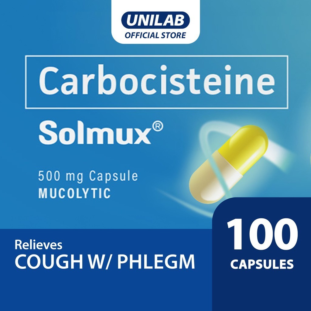 Unilab Solmux 500mg 100 Carbocisteine Capsules - Fast And Trusted ...