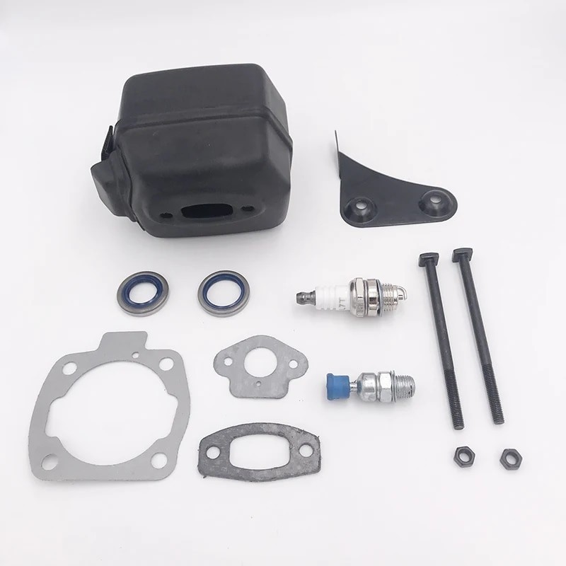 32f HUNDURE Muffler Bracket Support Gasket Spark Plug Valve Oil Seal Kit Fit HUS
