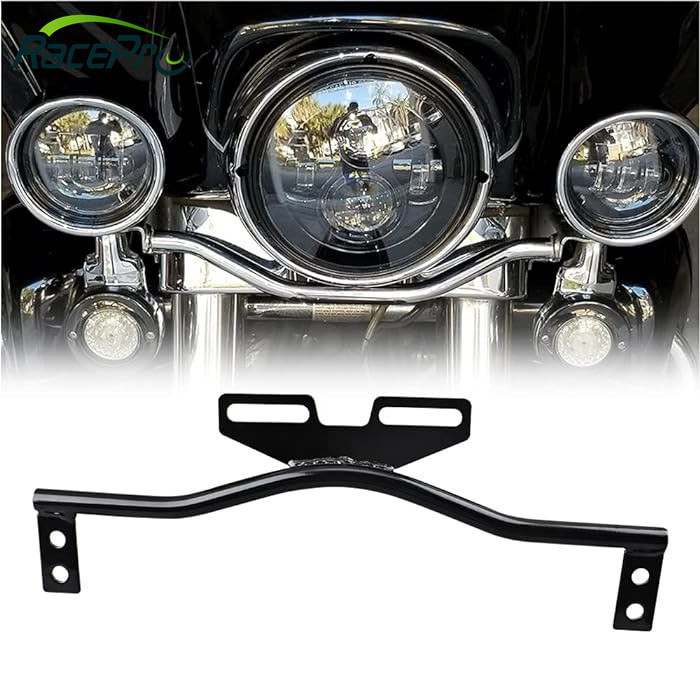 RACEPRO Motorcycle Light Bracket Bar Driving Spot Fog Passing Turn