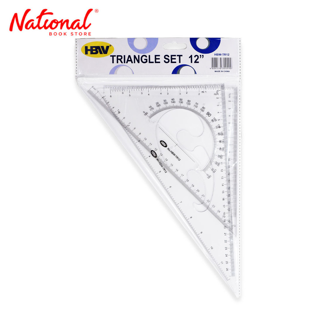 HBW Triangle Set Large 12 Inches TR-12 2s - School Supplies | Shopee ...