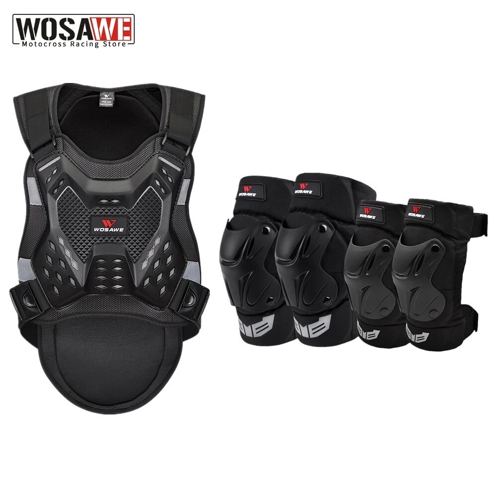 ☍WOSAWE Motorcycle Jacket Armor Vest Back Protector Adult Men Spine