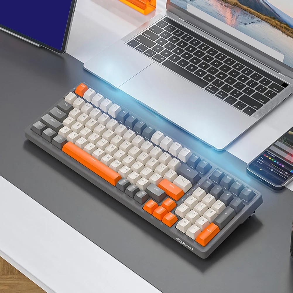 K8 Wireless Mechanical Keyboard Three Modes Hot Swappable Mechanical ...