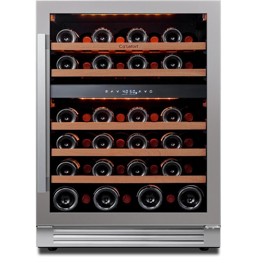 Wine Cooler Refrigerator 46 Bottle Wine Fridge Dual Zone with Modern