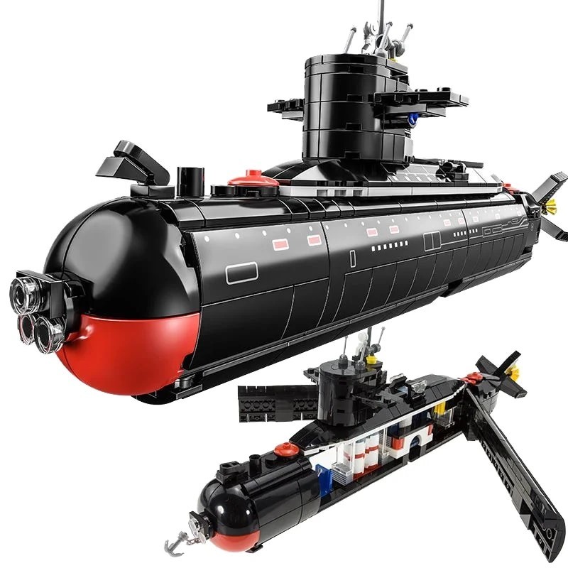 Military 094 Submarine Army Building Blocks Navy Strategic Warship ...