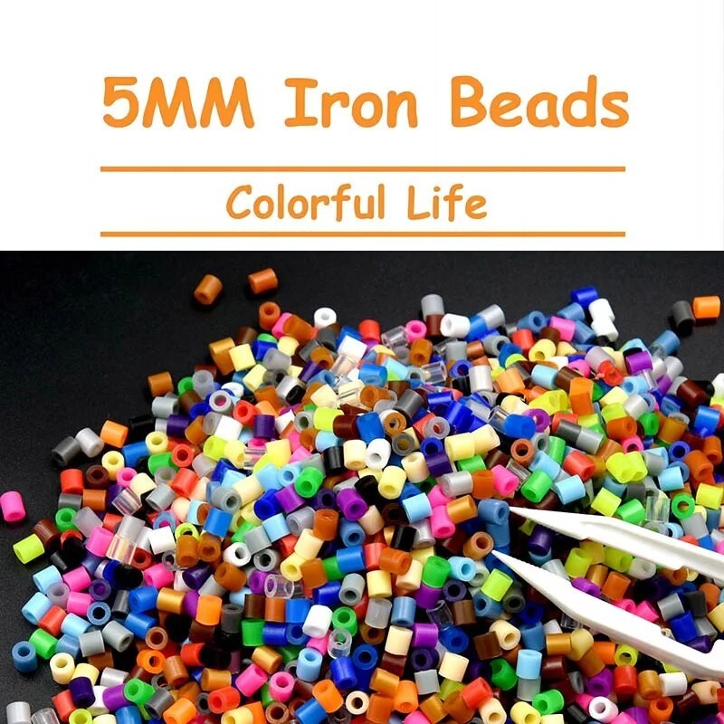 5mm Beads 500pcs Pixel Art Iron Perler Beads for Kids Hama Beads Diy ...