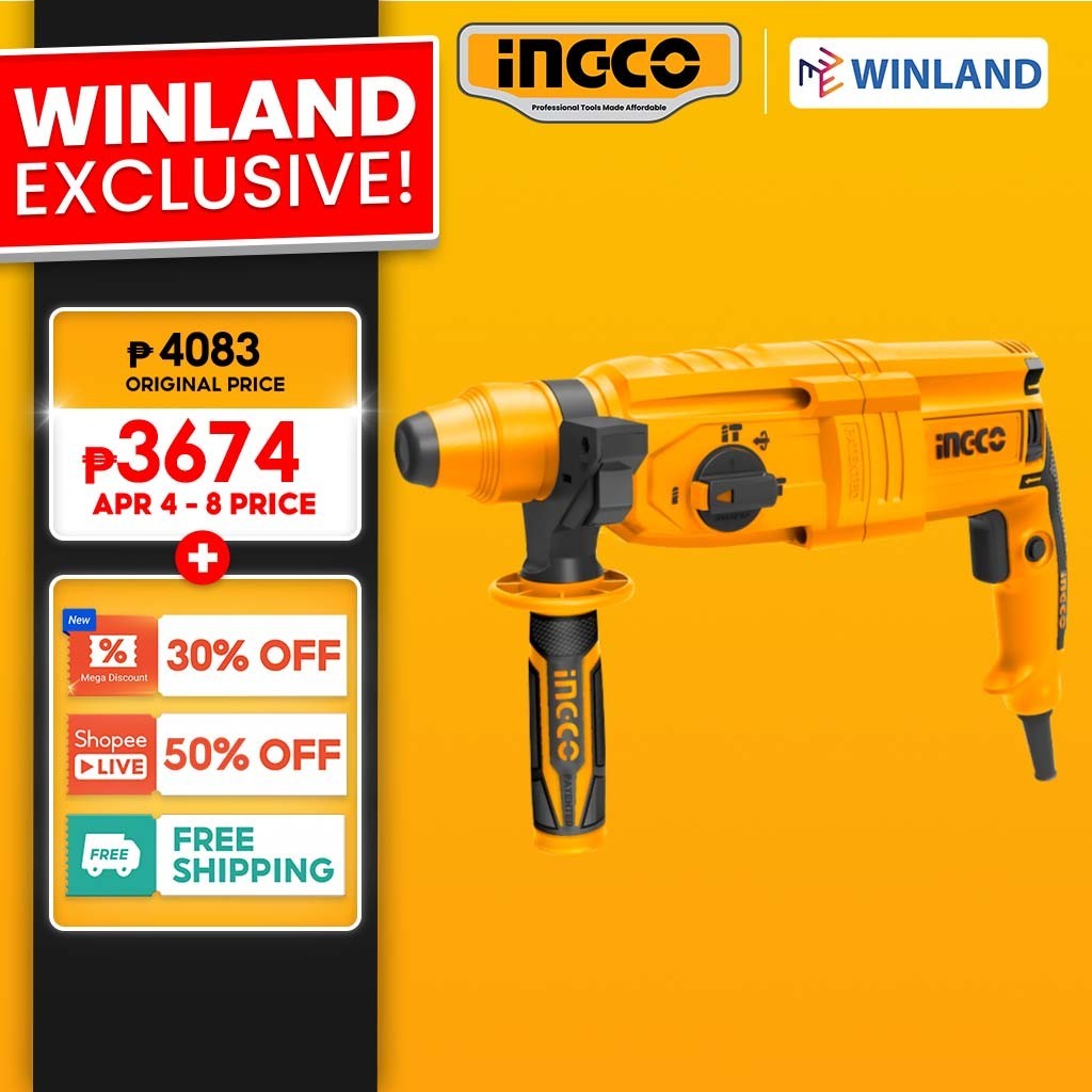 Ingco By Winland Rotary Hammer Drill Sds Plus System L Chipping Gun