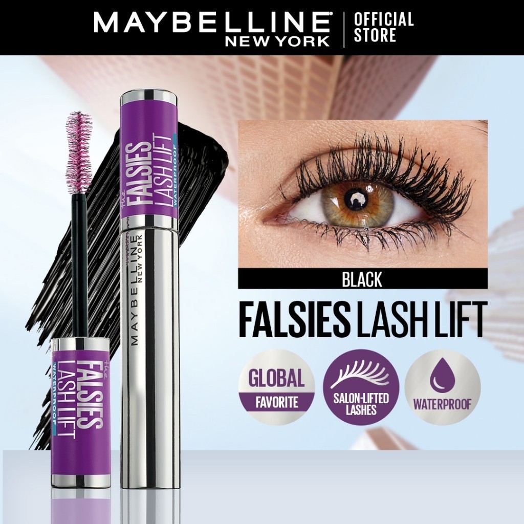 Product image Maybelline Falsies Lash Lift Mascara (8.6mL / Black) - Lifted Lashes, Lengthening, Long lasting, 24H