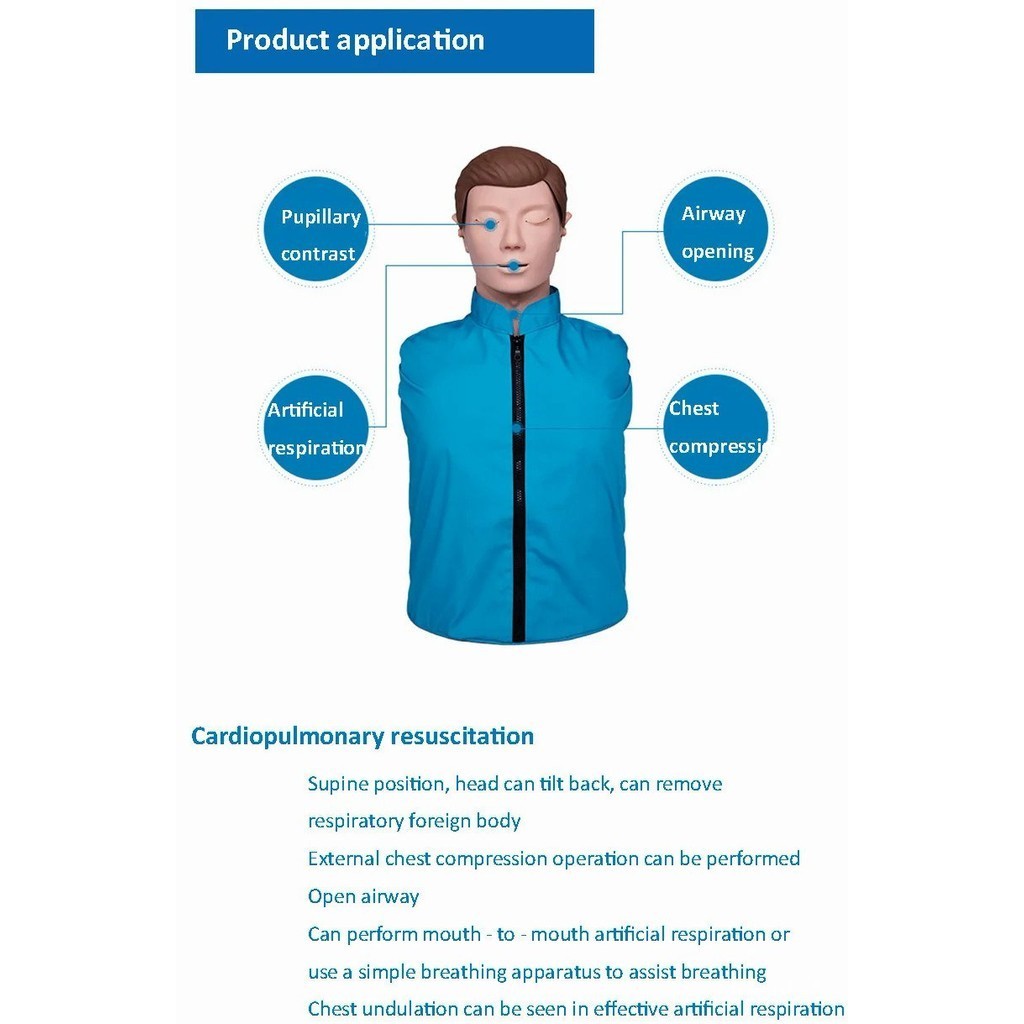 Half Body Adult CPR Training Manikin Nursing Training Mannequin