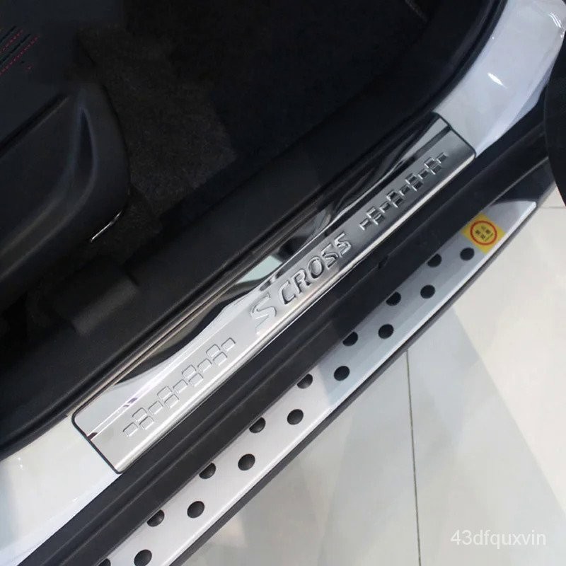 Thin Stainless Steel Door Sill Kick Plate Protector Cover For MG 4, 5, HS, ZS EV (2025 Models)