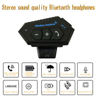 Handsfree BT12 Motorcycle Helmet Accessories Headset Waterproof Radio