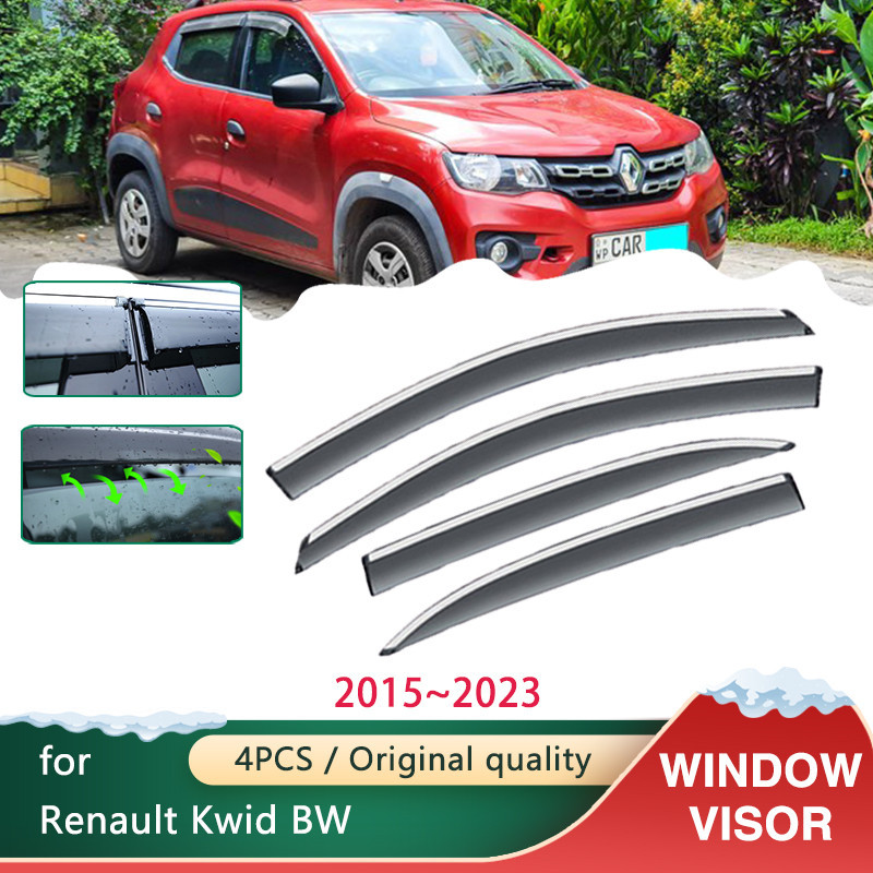 ☠4x Car Side Windows Visors for Renault Kwid BW 20152023 Accessories