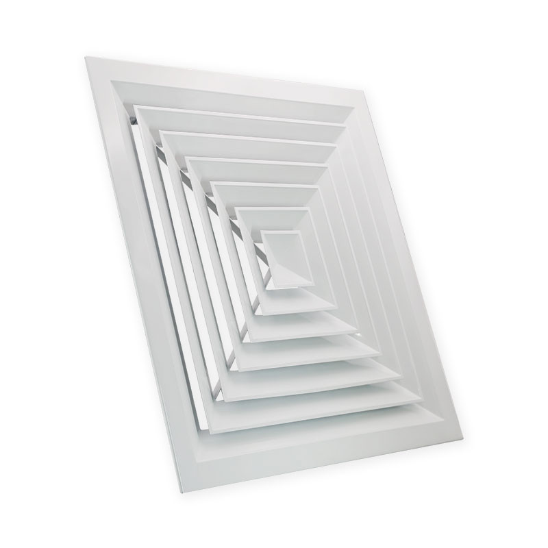 Air Conditioner terminal 4 way ceiling diffusers for room ventilation ...