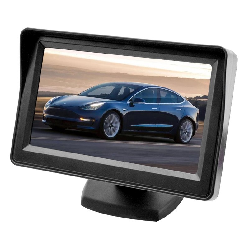 4.3 Inch Color Car Reversing Rear View Monitor Black 4k Screen Smart Tv ...