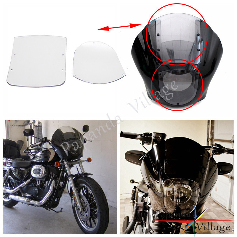 ♦Clear Headlight Fairing Windshield For Harley Sportster XL 88-2016 ...