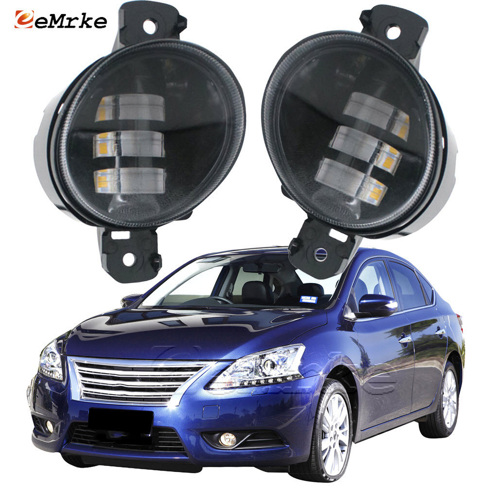 Led Fog Lights Lamp Assembly Ptf W V H Headlights W Lens Drl For