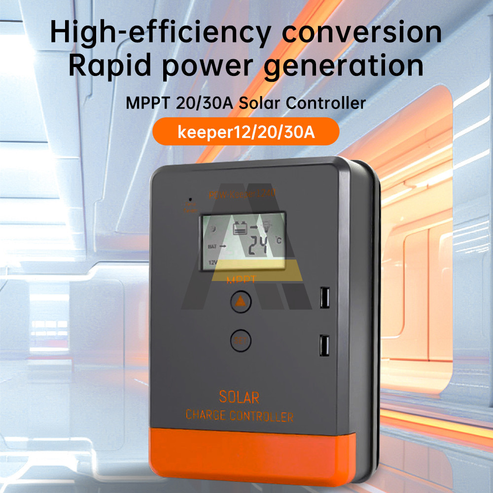 ♦MPPT 30A 20A Solar Charger Controller 12V 24V Auto LCD Display Dual ...