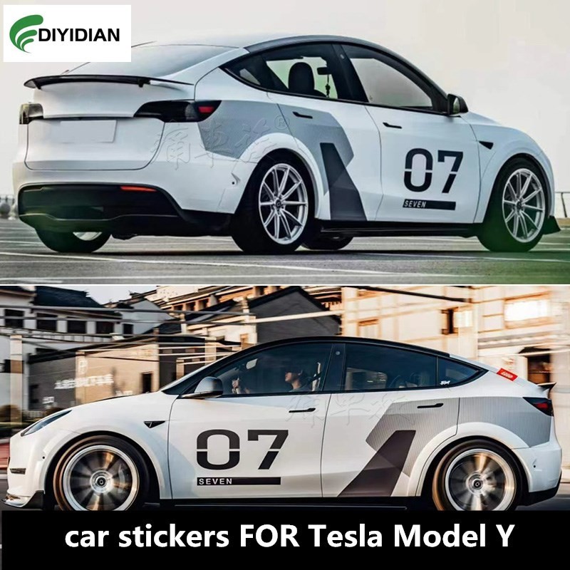 New custom car stickers FOR Tesla Model Y body exterior decoration ...