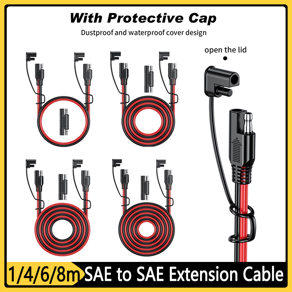 SAE to SAE Extension Cable 16AWG Quick Disconnect Wire with SAE to SAE ...