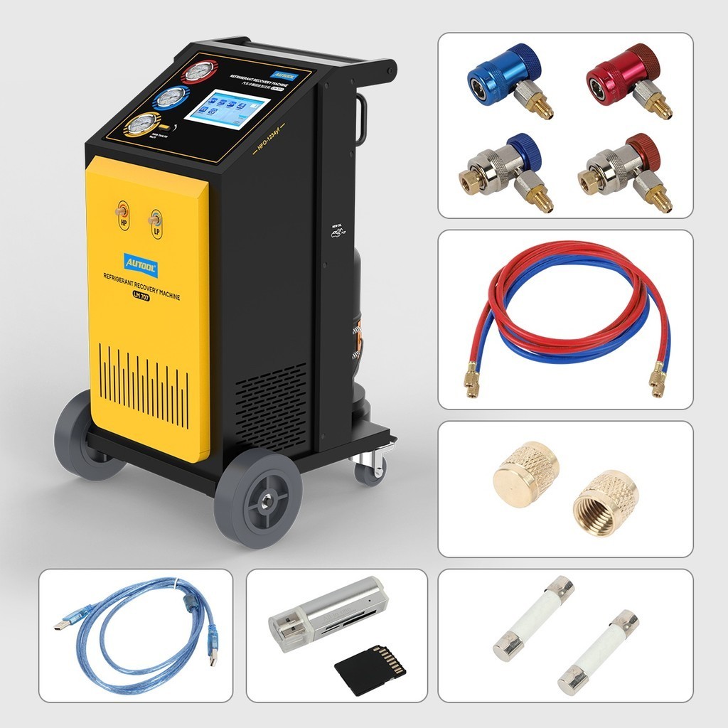 AUTOOL LM707 AC Refrigerant Recovery Machine Automotive Refrigerant ...