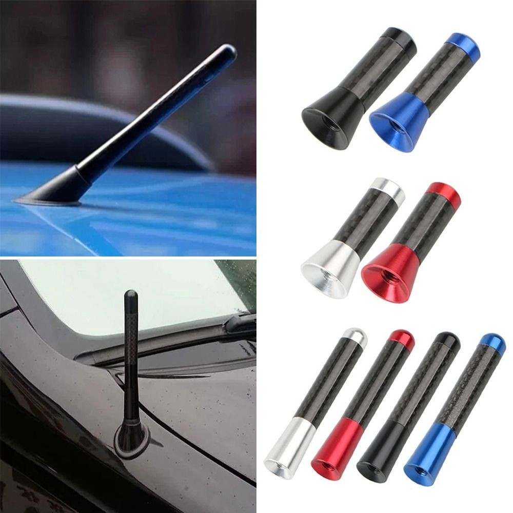 ♦Car Roof Antenna Carbon Fiber 3.5/8/12cm Radio Aerial Antenna Radio FM ...