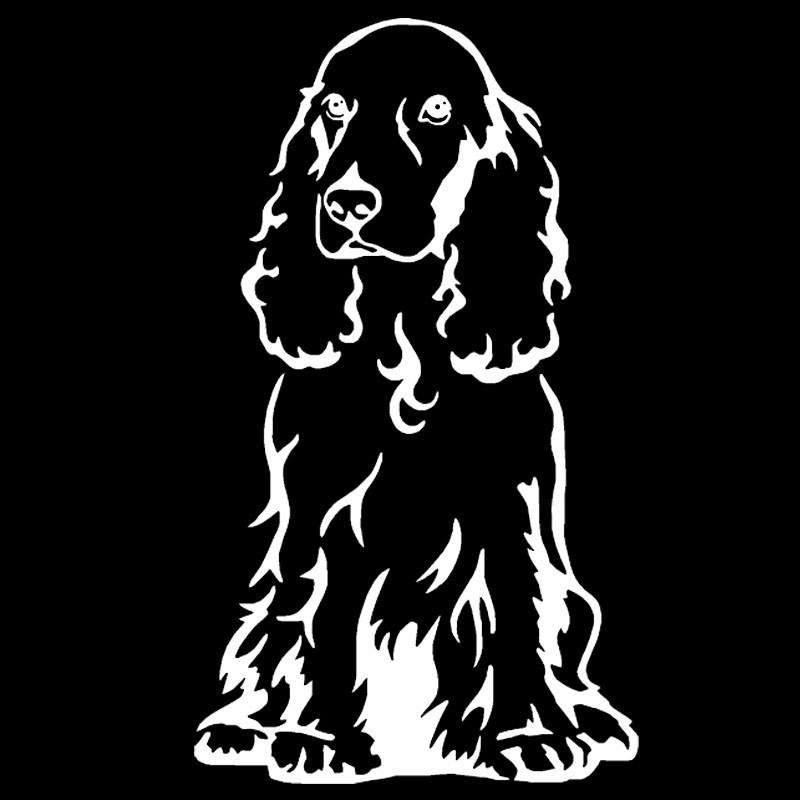 Dawasaru Cocker Spaniel Dog Funny Car Sticker Sunscreen Decal Laptop ...