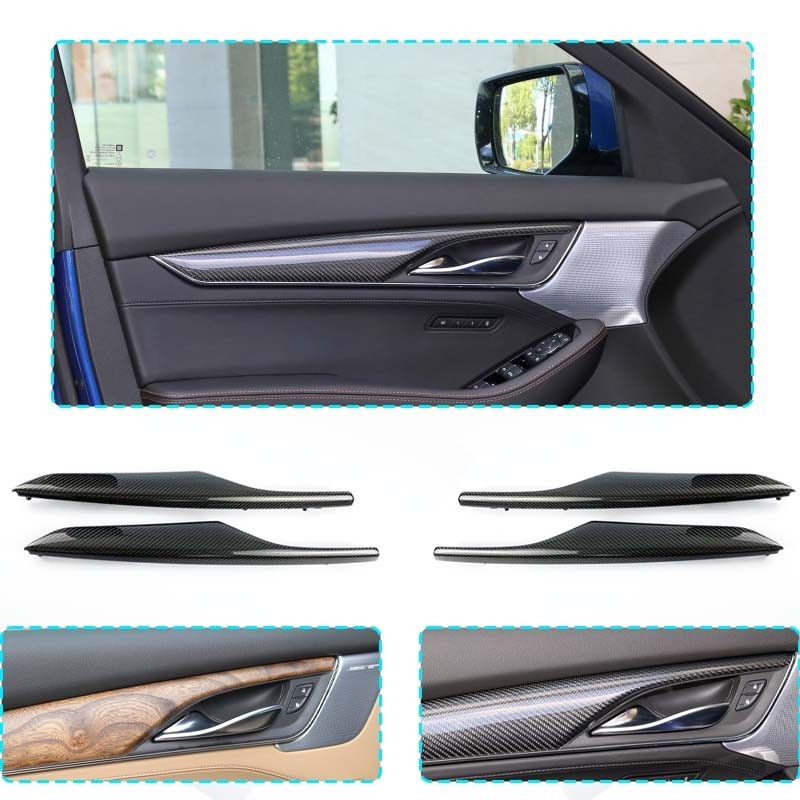 For Cadillac CT5 Real Carbon Fiber Central Control Gear Panel Auto ...