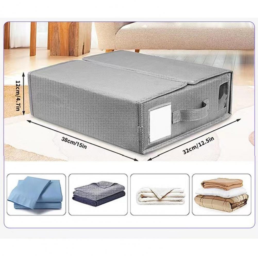 ☃Cardboard Bedding Box Linen Closet Organizer Transparent Window ...