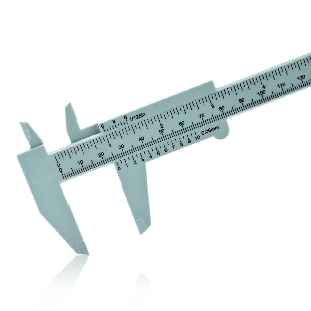 ☋Plastic White Vernier calipers Gauge Micrometer Measuring Tool Ruler ...