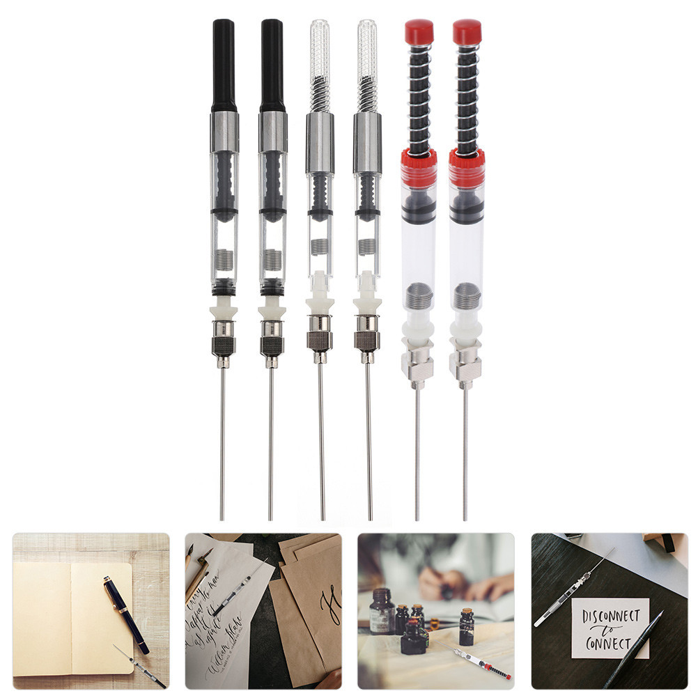 3pcs/6pcs Fountain Pen Ink Syringe Filler Cartridge Converter Filler ...
