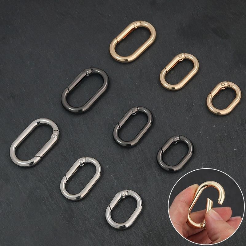 Oval Spring O Ring Openable Leather Bag Handbag Strap Buckle Connect ...