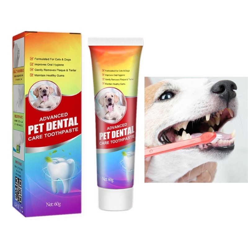 ⋚Plaques Removal and Gums Protections Pet Toothpaste 60g Suitable for