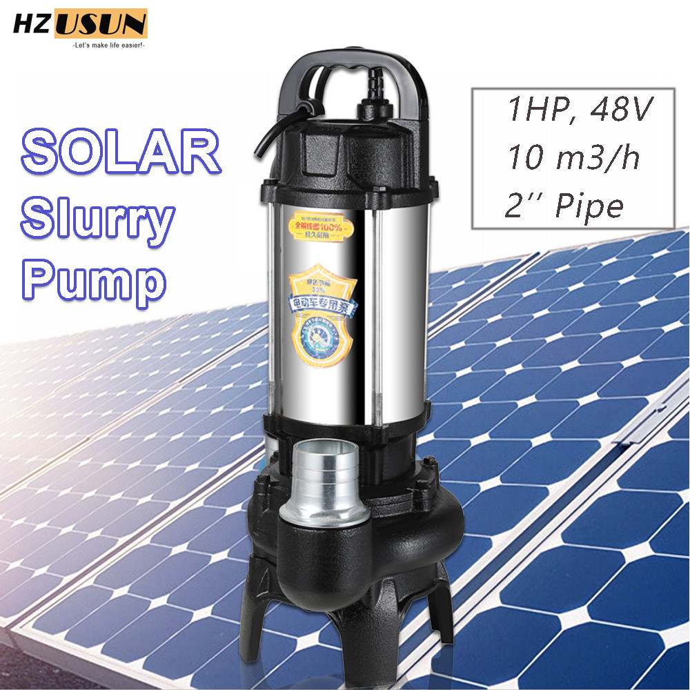 Hzusun Solar Submersible Sludge Water Pump Small Dc V Hp Solar