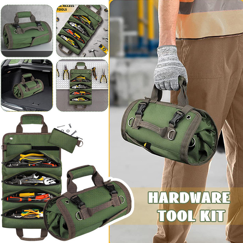 【Multi-Purpose Tool Bag Roll Wrench Hanging Organizer Pouch Zipper ...