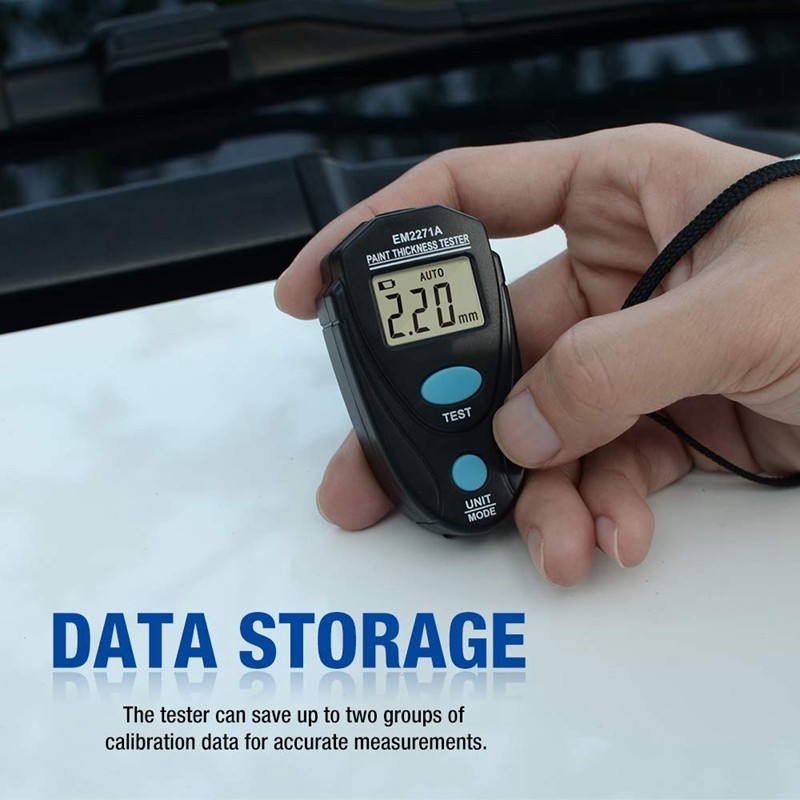 EM2271A Digital Paint Mil Meter Mini Coating Thickness Gauge Paint ...