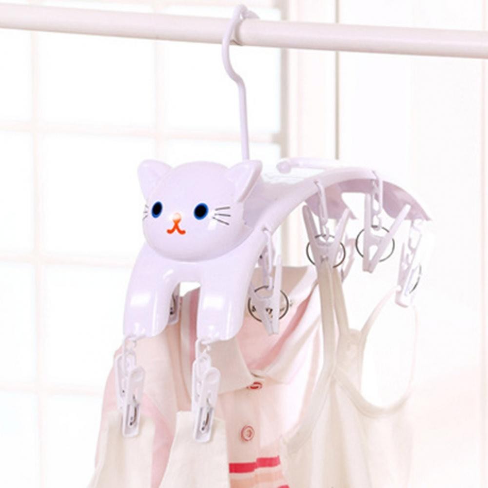 High Clothes Rack Adorable Cat-shaped Clothes Drying Rack with Multi ...