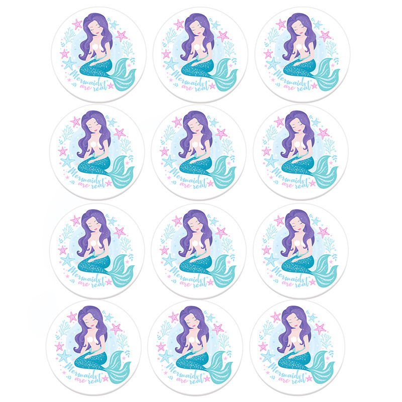 ⊹Lovely Cartoon Mermaid Princess Stickers Happy Birthday Candy Bag ...