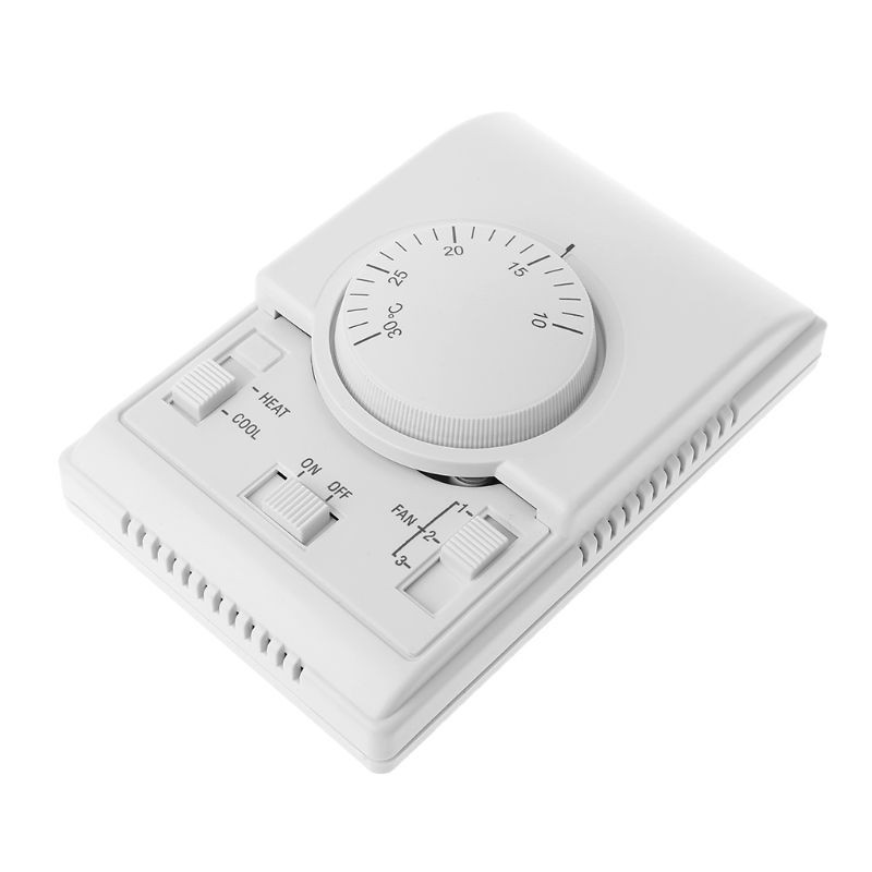 AC 220V Room Mechanical Thermostat Control Switch Air Conditioner Fan ...