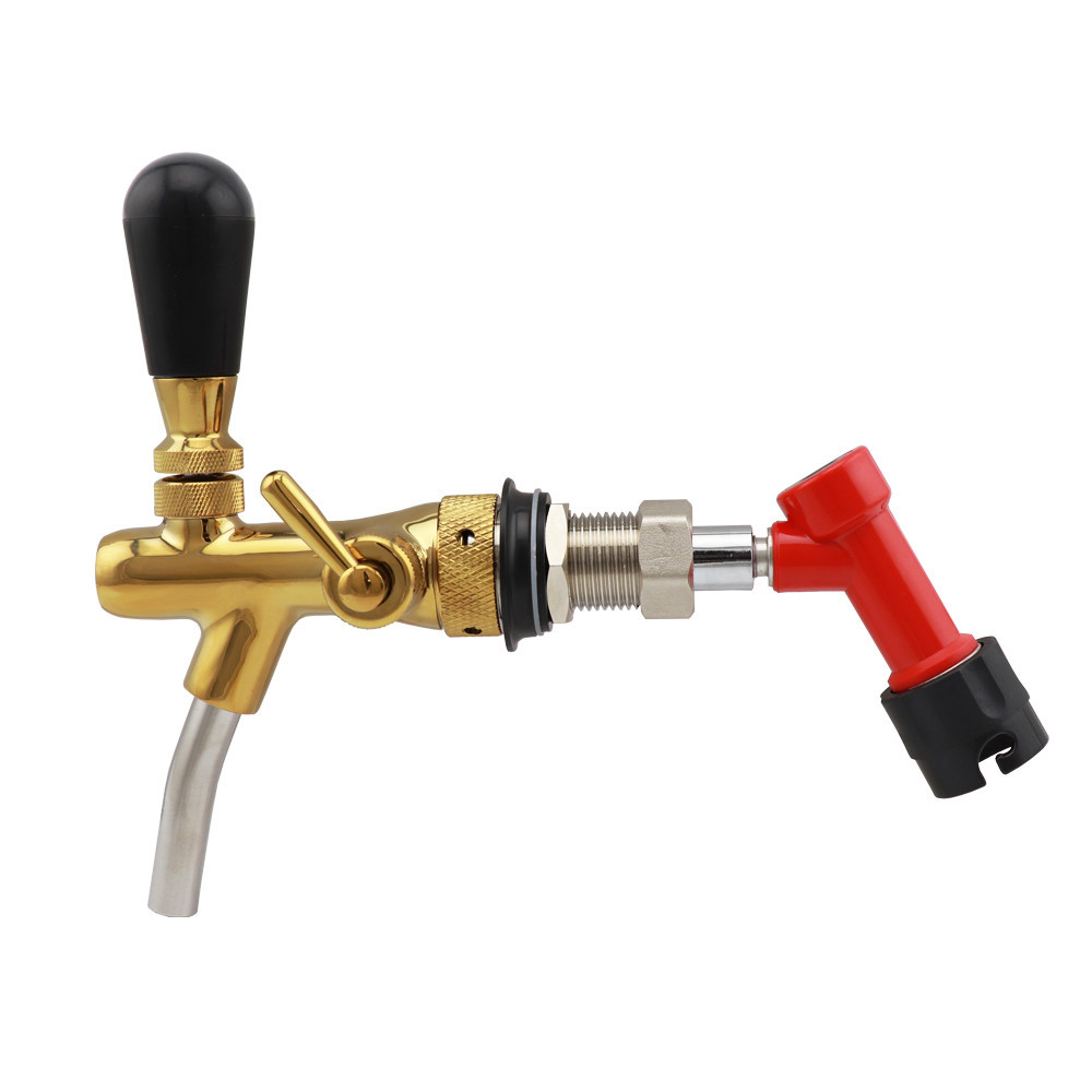 Gold Silver Draft Beer Dispenser Tap With Quick Adapter and Pin Lock ...