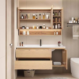 ☛cabinet With Mirror Bathroom Furniture Wall Pharmacy Sinks Medicine 