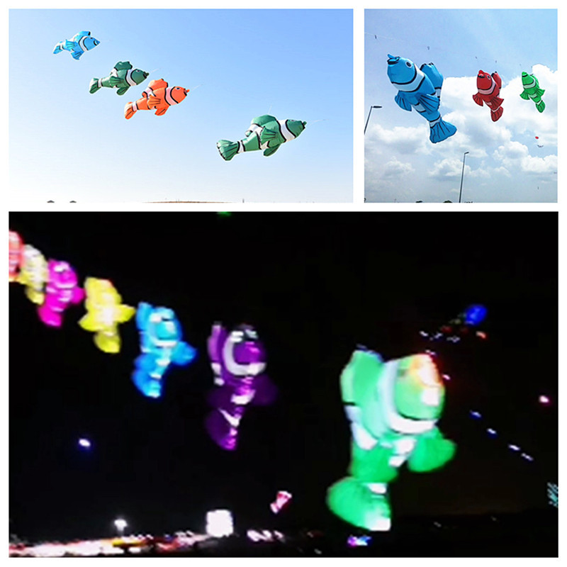 ☜free shipping led fish kite for adults kite flying toys professional ...